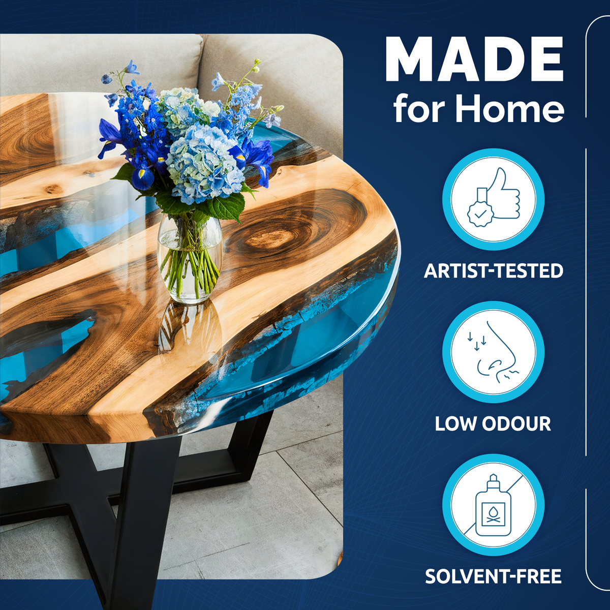 Artist-tested Craft Resin deep pour epoxy for safe resin art projects