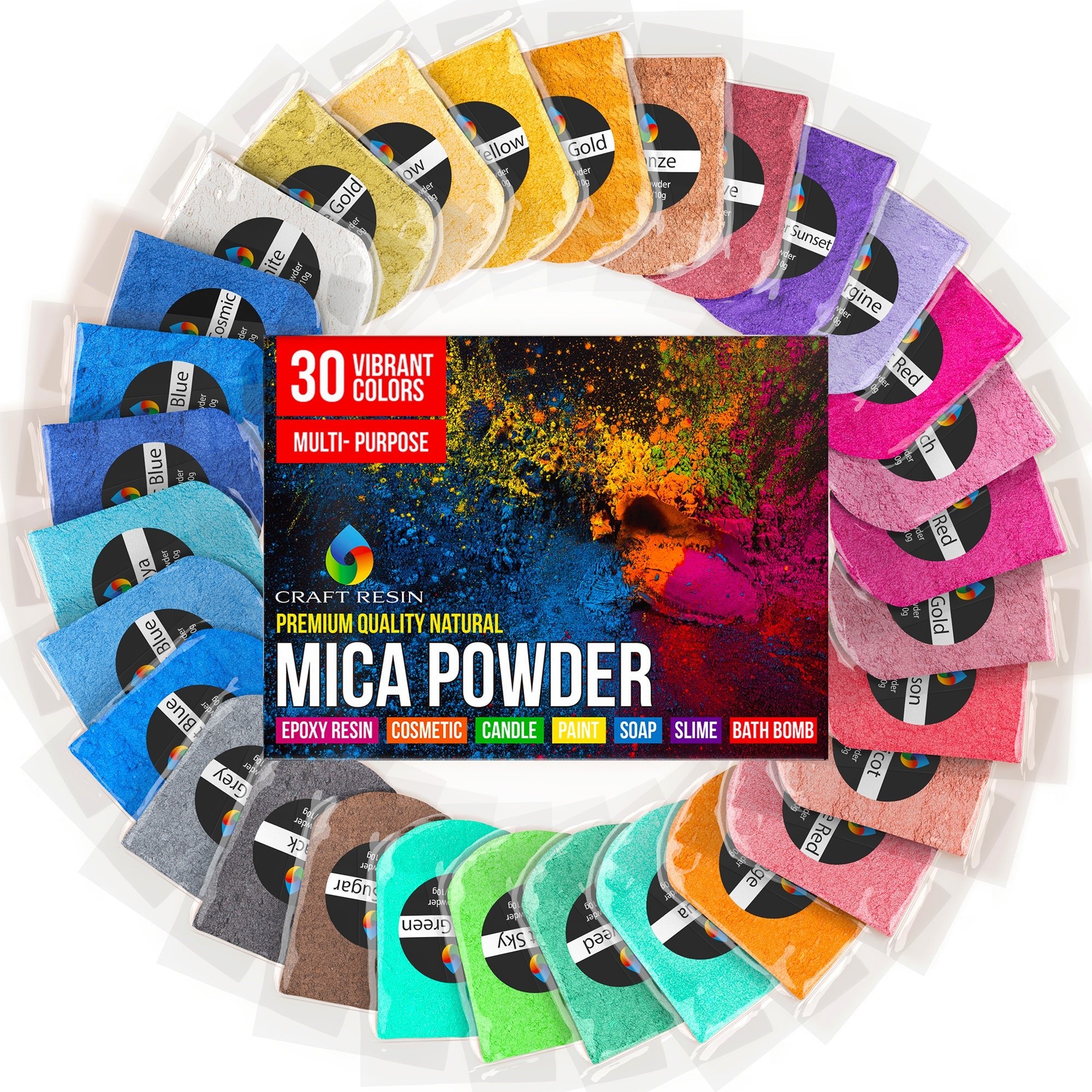 Mica Powder – 30 Colours