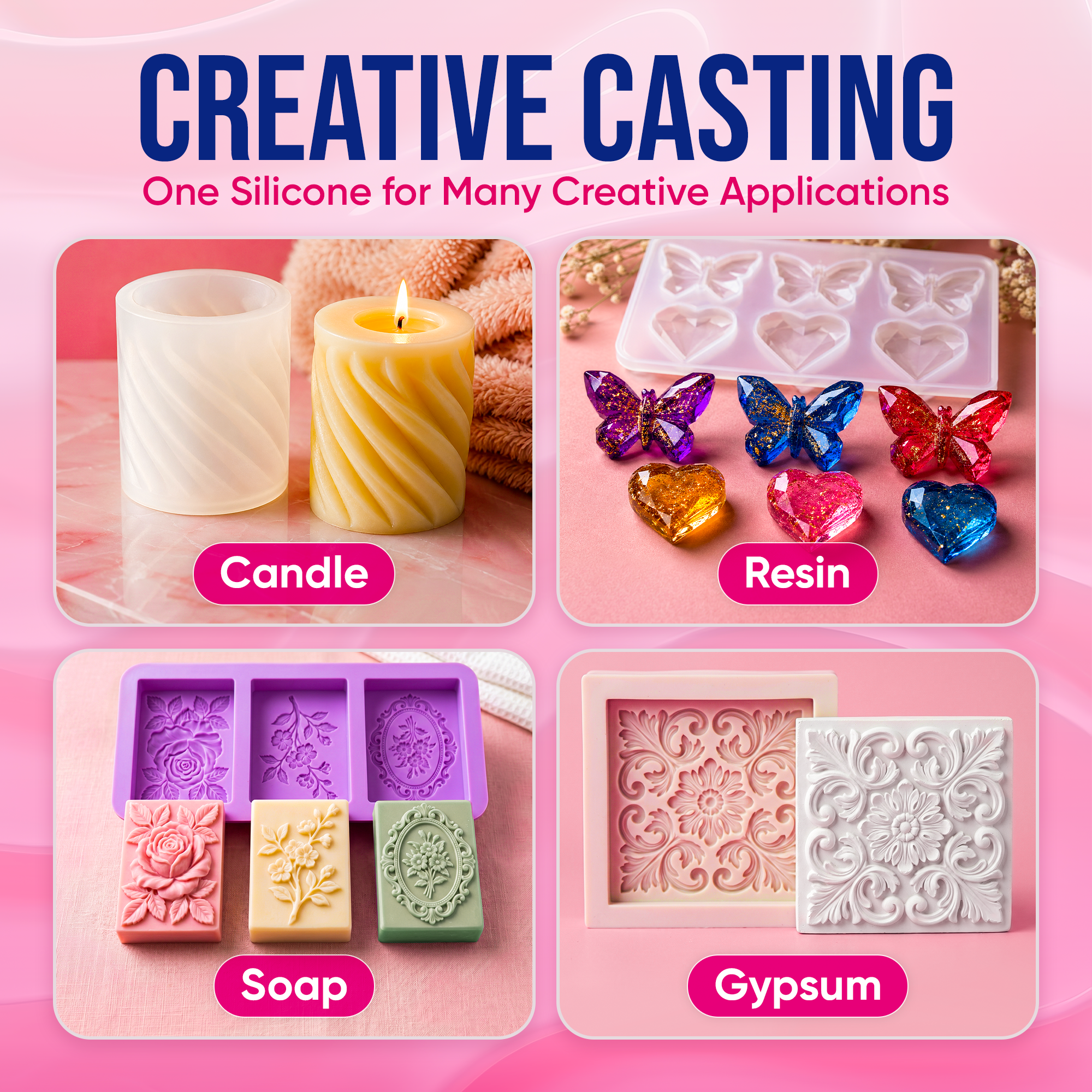 CRAFT RESIN Silicone for Mold Making 30A 4kg | Durable RTV Silicone