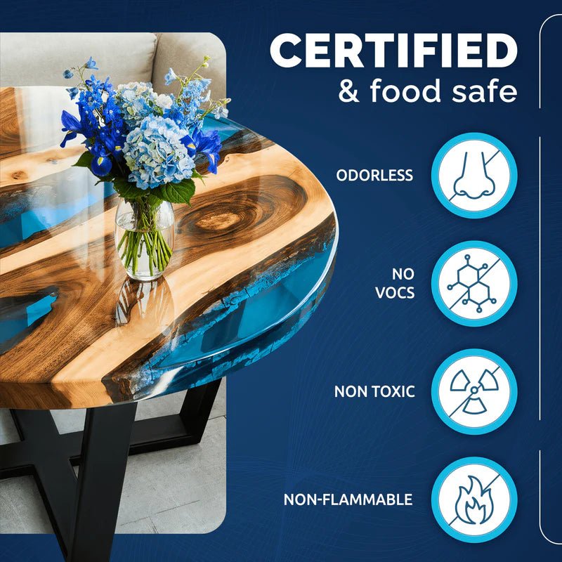 Certified deep pour epoxy resin for safe and reliable resin artwork