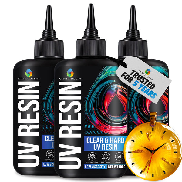 Craft Resin Hard UV Resin 300g bottles for jewellery making, charms and small craft projects